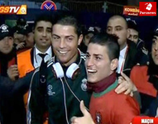 دیدار رونالدو با بدلش در فرودگاه استانبول