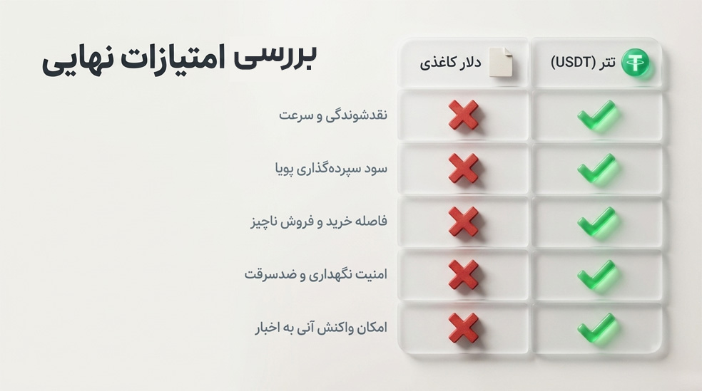 خریدوفروش تتر یا دلار؟ کدام سود بیشتری دارد