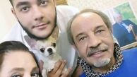 عکس خانواده داریوش فرهنگ و حیوان خانگی کوچولوشون