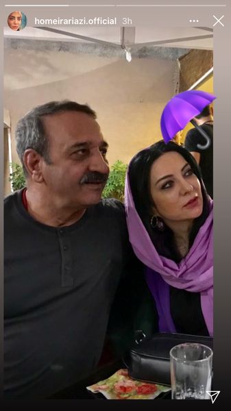 حمیرا ریاضی در آغوش همسرش + عکس