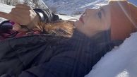 لیندا کیانی در دل کوه برفی + عکس