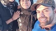 پیاده روی‌رضا بهرام با مادر و‌خواهرش + عکس