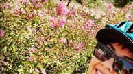 دوچرخه سواری خانم بازیگر +عکس
