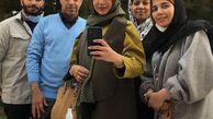 شبنم قلی خانی و گروه فیلمبرداریش در پارک + عکس