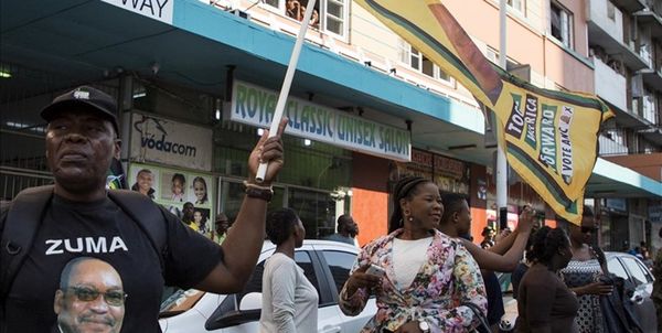 تظاهرات در آفریقای جنوبی در حمایت از رئیس جمهور سابق 