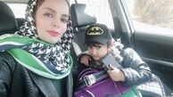 سلفی خانم بازیگر با پسرش در ماشین + عکس