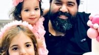رضا صادقی و  دو دختر فرشته اش+عکس