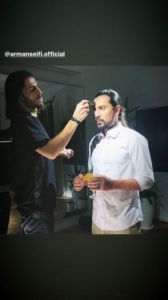 امیرعباس گلاب با گریم + عکس