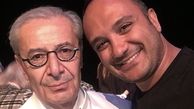 احسان کرمی در کنار صدا پیشه معروف + عکس