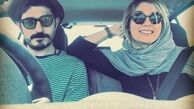 خانم بازیگر و همسرش در ماشینشان+عکس