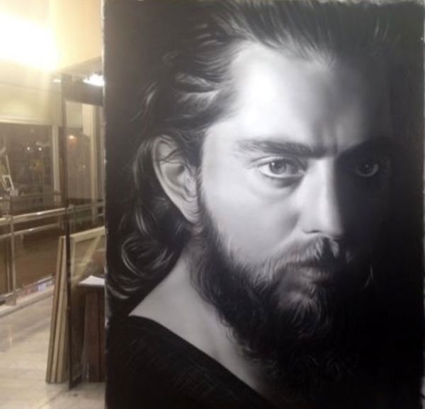 نقاشی سیاه قلم بهرام رادان + عکس