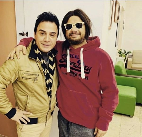 عمو‌پورنگ در کنار علی صادقی مشهور + عکس