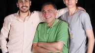بازیگر "النگ و دولنگ" در کنار پسرانش+عکس