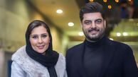 «سام درخشانی» همراه همسرش در جشنواره فجر