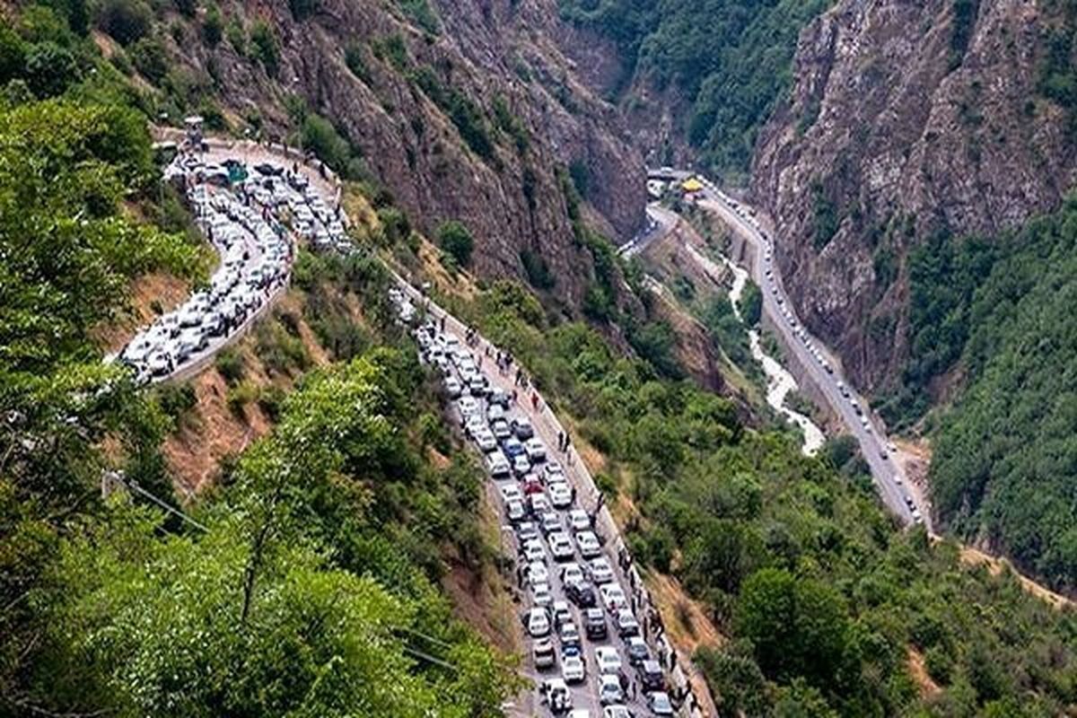 وضعیت ترافیک در محور کندوان و جاده چالوس