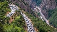 وضعیت ترافیک در محور کندوان و جاده چالوس