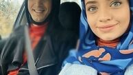 سلفی نامزد بهرام افشاری در ماشین + عکس