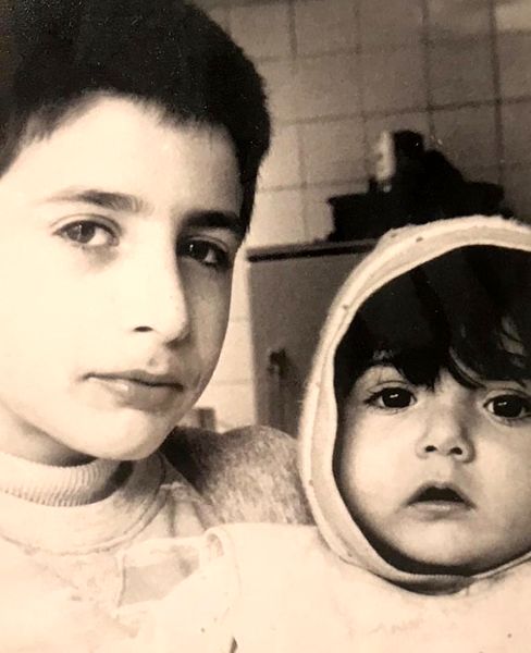 کودکی های باران کوثری و برادرش + عکس