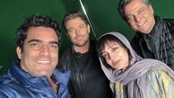 منوچهر هادی در کنار بازیگران عاشقانه ۲ + عکس