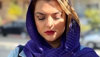 تیپ آبی دنیا مدنی در خیابان + عکس