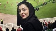 حضور ساره بیات در استادیوم‌ فوتبال + عکس