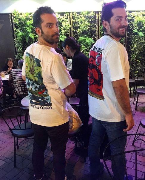 تی شرت متفاوت بهرام رادان و دوستش + عکس