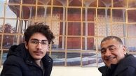 خسرو ‌احمدی و پسر جوانش در تئاتر شهر + عکس