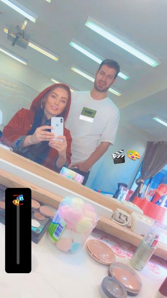 سحر قریشی در اتاق گریم + عکس