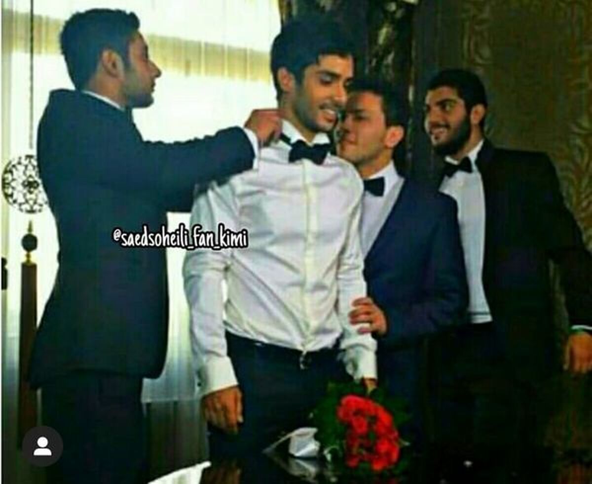 ساعد سهیلی و ساقدوش هایش + عکس