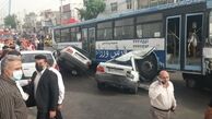 انحراف اتوبوس در کرج حادثه ساز شد