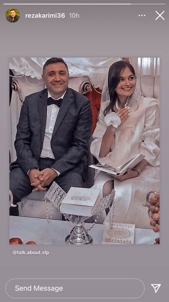 عکس عروسی رضا کریمی و همسرش