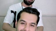 رضا بهرام و دوستش در محل کارشون + عکس