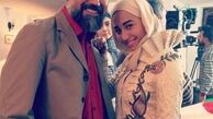 دانیال حکیمی و دخترش در پشت صحنه+عکس