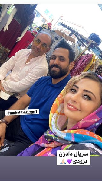 نفیسه روشن ‌در پشت صحنه کار جدیدش + عکس