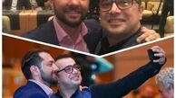 سلفی سپند امیرسلیمانی با آقای چشم رنگی محبوب سینما+عکس