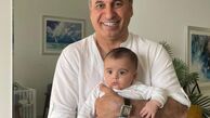حمید فرخ نژاد هم بچه به بغل شد + عکس