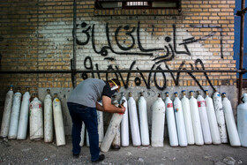 تصاویری تکان دهنده و دردناک از صف کپسول اکسیژن !