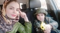 خانم بازیگر و پسرش در ماشین + عکس