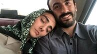 خوابیدن همسر آقای بازیگر در ماشین + عکس