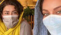 کافه گردی فقیهه سلطانی با دوستش + عکس