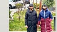 استایل عجیب امیر جدیدی با دوستش در خیابان + عکس