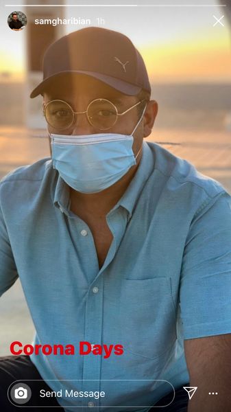 روزهای کرونایی سام قریبیان + عکس