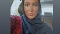 سلفی جدید فریبا نادری در ماشینش + عکس