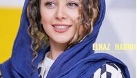 تیپ الناز حبیبی با موهای فرفری