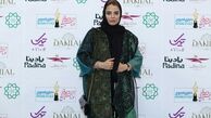 بازیگر بوی باران با مانتو خاص پرطاووسی+عکس