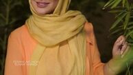 تیپ نارنجی شاد الهام حمیدی+عکس