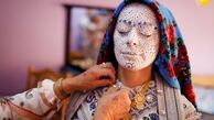 آرایش متفاوت عروس جوان + عکس