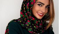 استایل جذاب سیما خضرآبادی با شالی زیبا