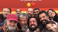 سلفی شلوغ پلوغ مهناز افشار در پشت صحنه قسم
