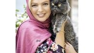 گربه سیاه خانم بازیگر + عکس
